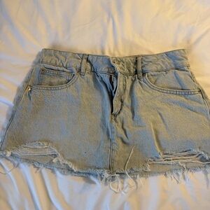 Garage Light Blue Denim Skirt